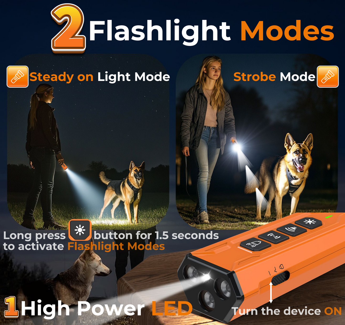 2025 Upgraded Dog Bark Deterrent Device - Anti-Bark Devices for Dogs, No More Barks Dog Training Tool