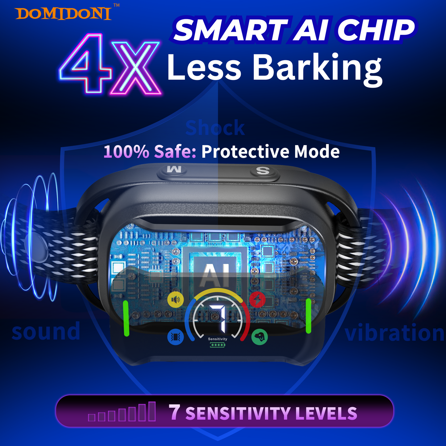 DomiDoni 2024 Upgraded Smart Bark Collar