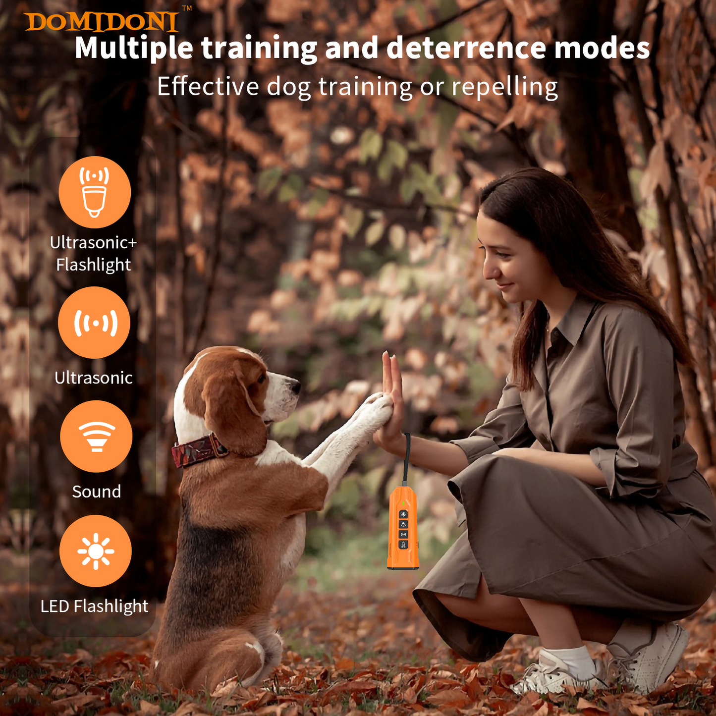 DomiDoni Ultrasonic Dog Trainer -Orange