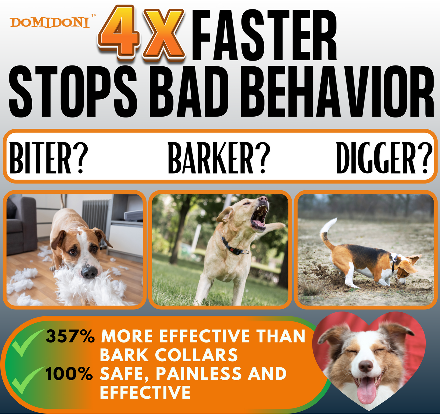 2025 Upgraded Dog Bark Deterrent Device - Anti-Bark Devices for Dogs, No More Barks Dog Training Tool