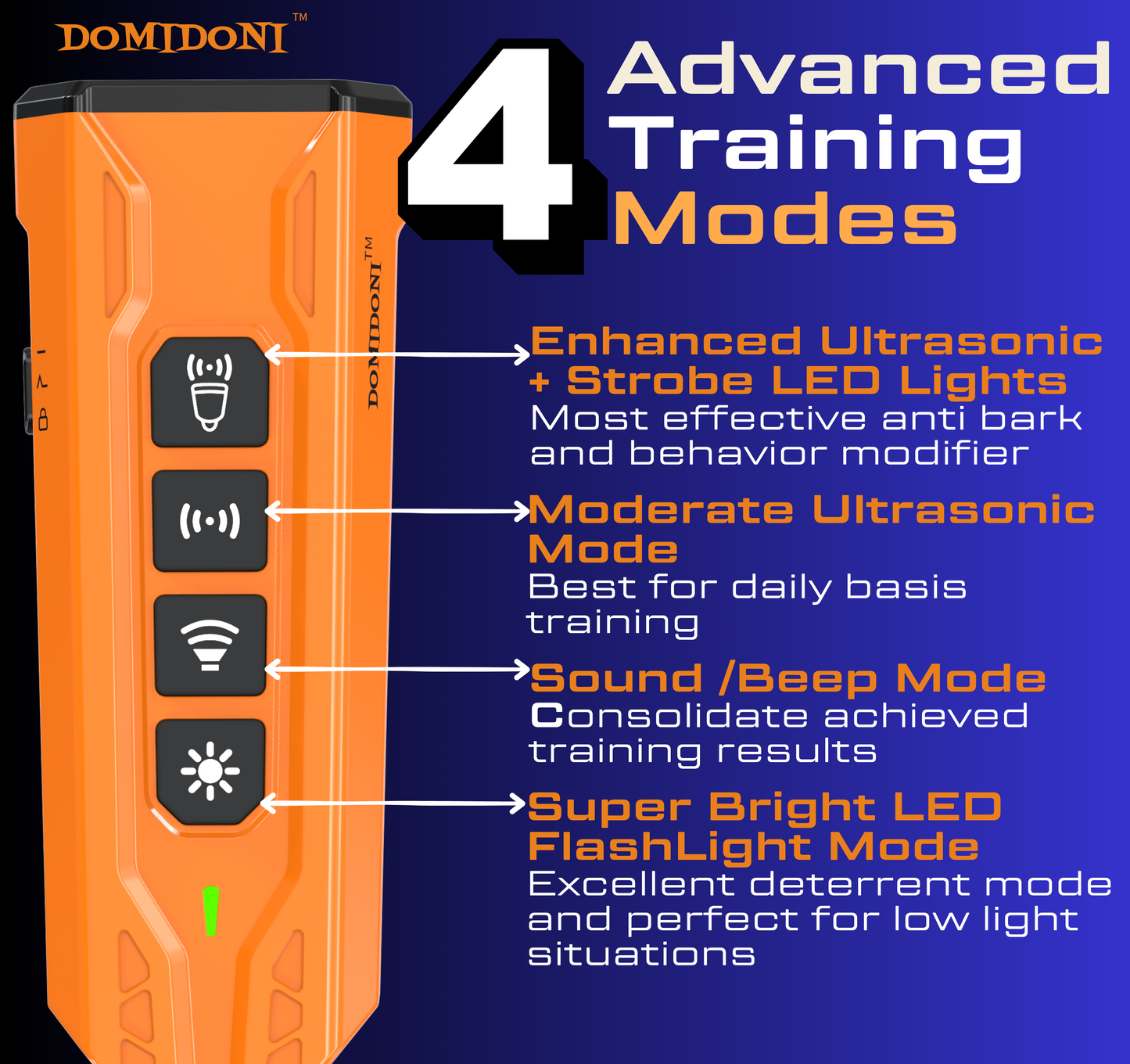 DomiDoni Ultrasonic Dog Trainer -Orange