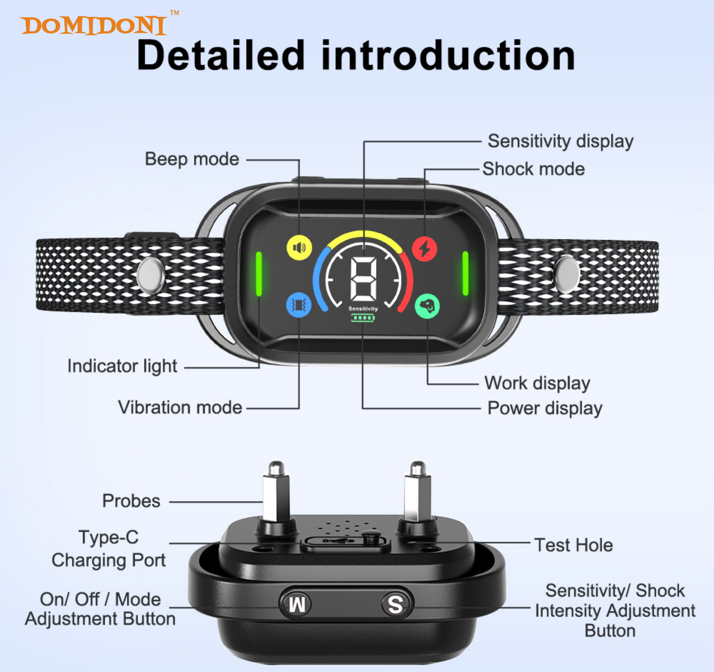 DomiDoni 2024 Upgraded Smart Bark Collar