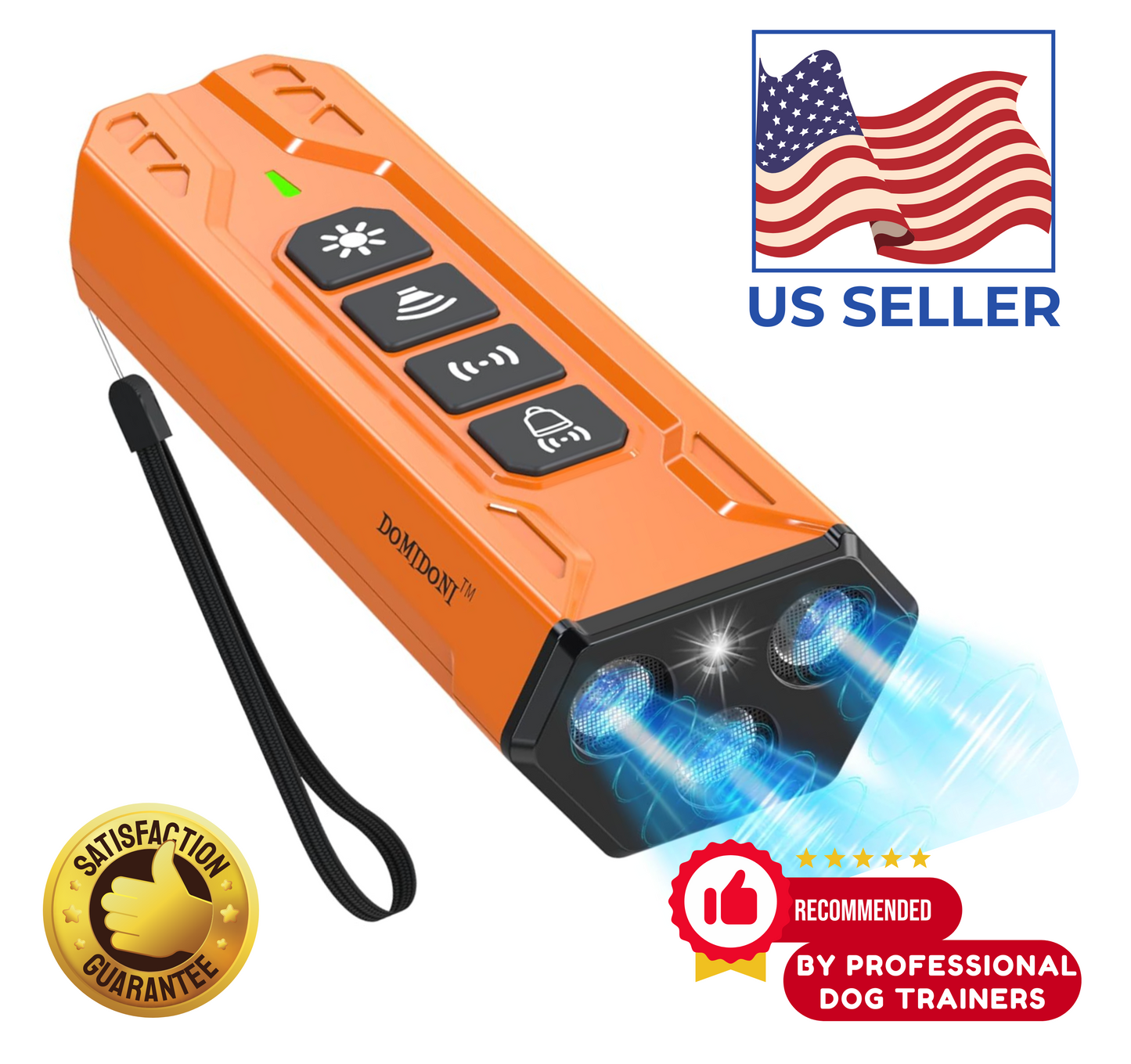 DomiDoni Ultrasonic Dog Trainer -Orange