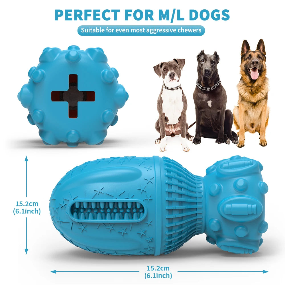 Smart Pet Toys Set Squeaky Interactive Chew Dog Toys for Aggressive Chewers Made of Durable Rubber