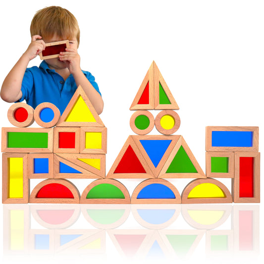 DomiDoni Montessori Wooden Building Blocks